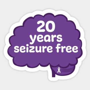 20 Years Seizure Free Sticker